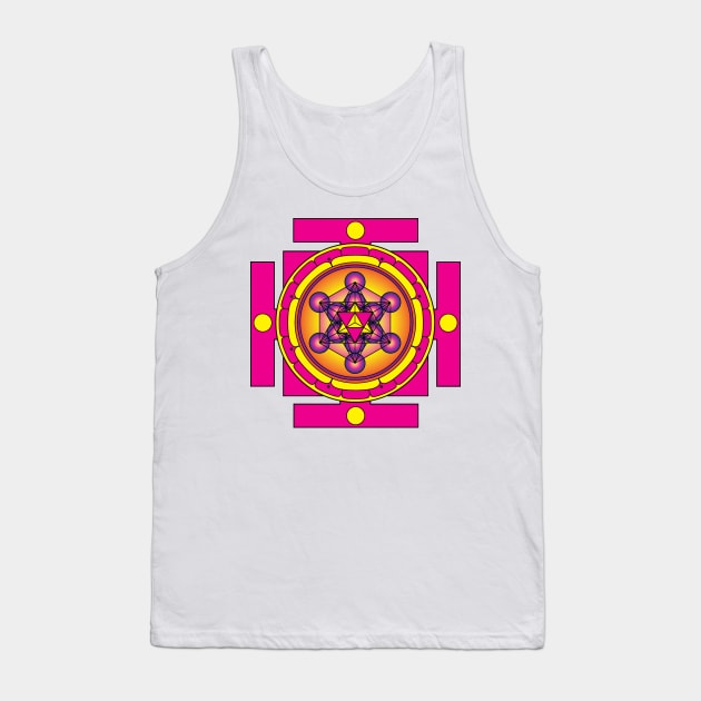 Metatron's Cube Merkaba Mandala Tank Top by GalacticMantra